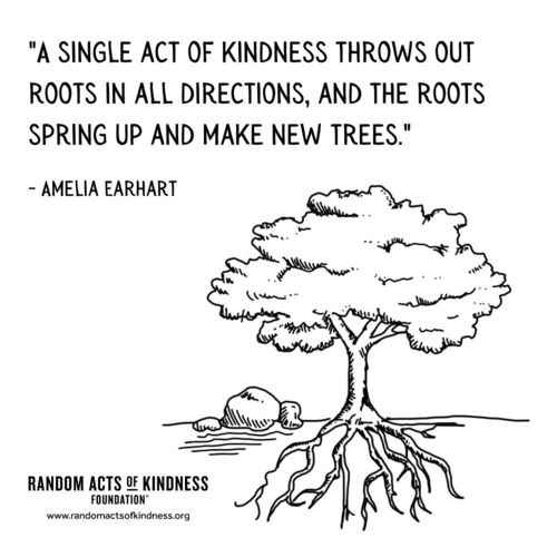 amelia earhart. random acts of kindness.