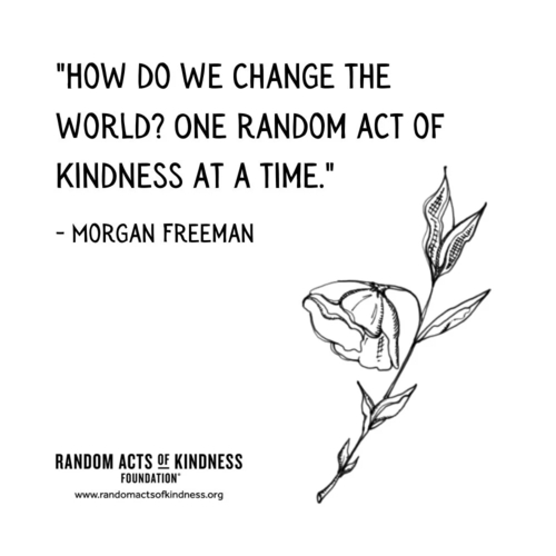 morgan freeman. random acts of kindness. 